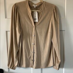 Wonderly Suede Shacket in color Ceramic